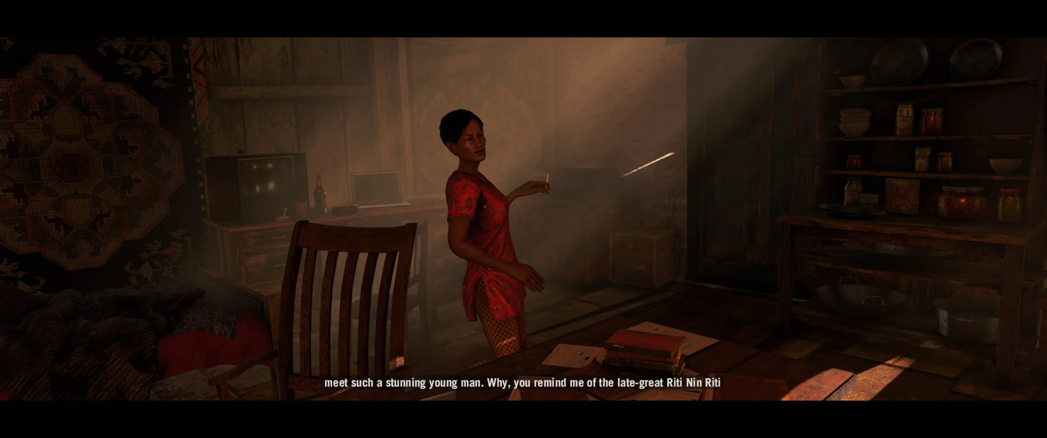 This character served no plot-related purpose in the game, and this hyper-sexualised cut scene left me feeling pretty uncomfortable. I have no idea who thought this was *adding* something to the game.