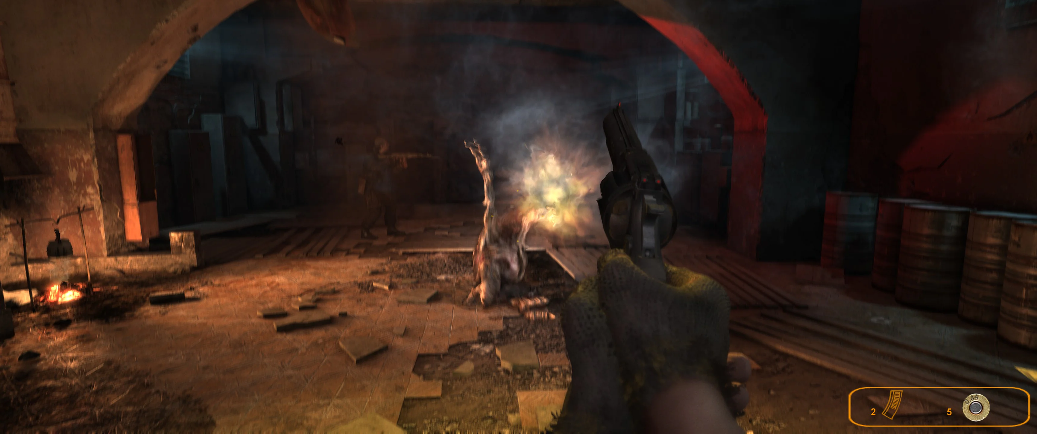 The game makes frequent use of these small arenas. As many of the weapons take a while to reload, they can feel relentless and frustrating.