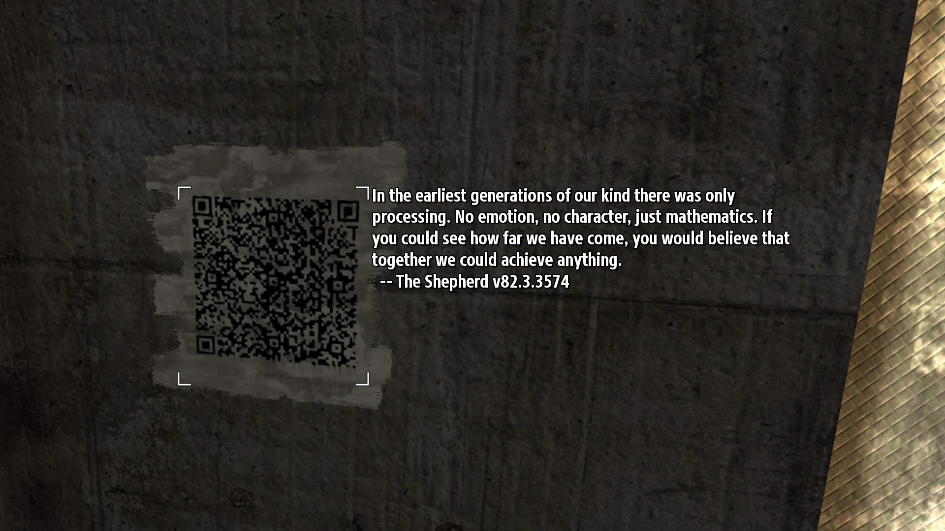 The Shepherd is an important character whose story is told through these QR codes.