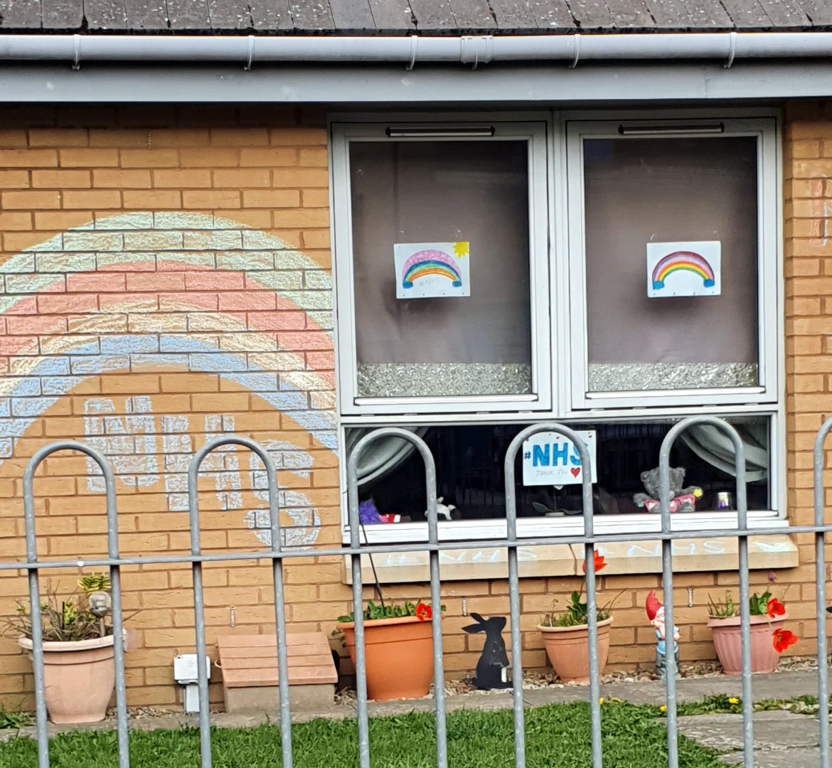 Many of the kids have been creating rainbow decorations to show appreciation to the NHS and to key workers.
