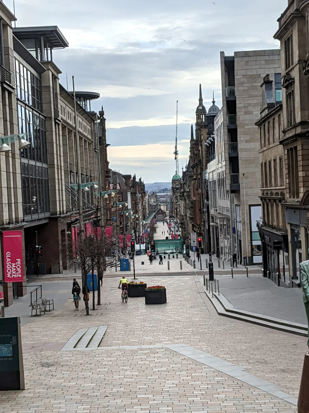 Looking down Union Street.