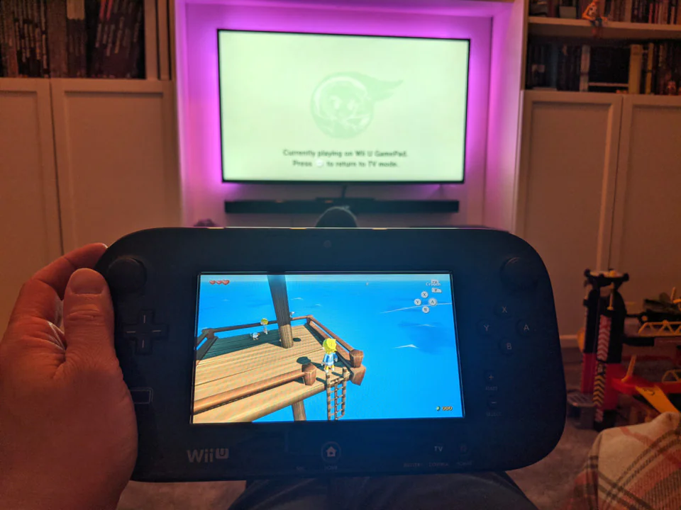 I didn't even know that I could use the Wii U controller as a temporary TV; I thought that was a Switch thing. Should let me get some Zelda in when my son wants to watch Minions.
